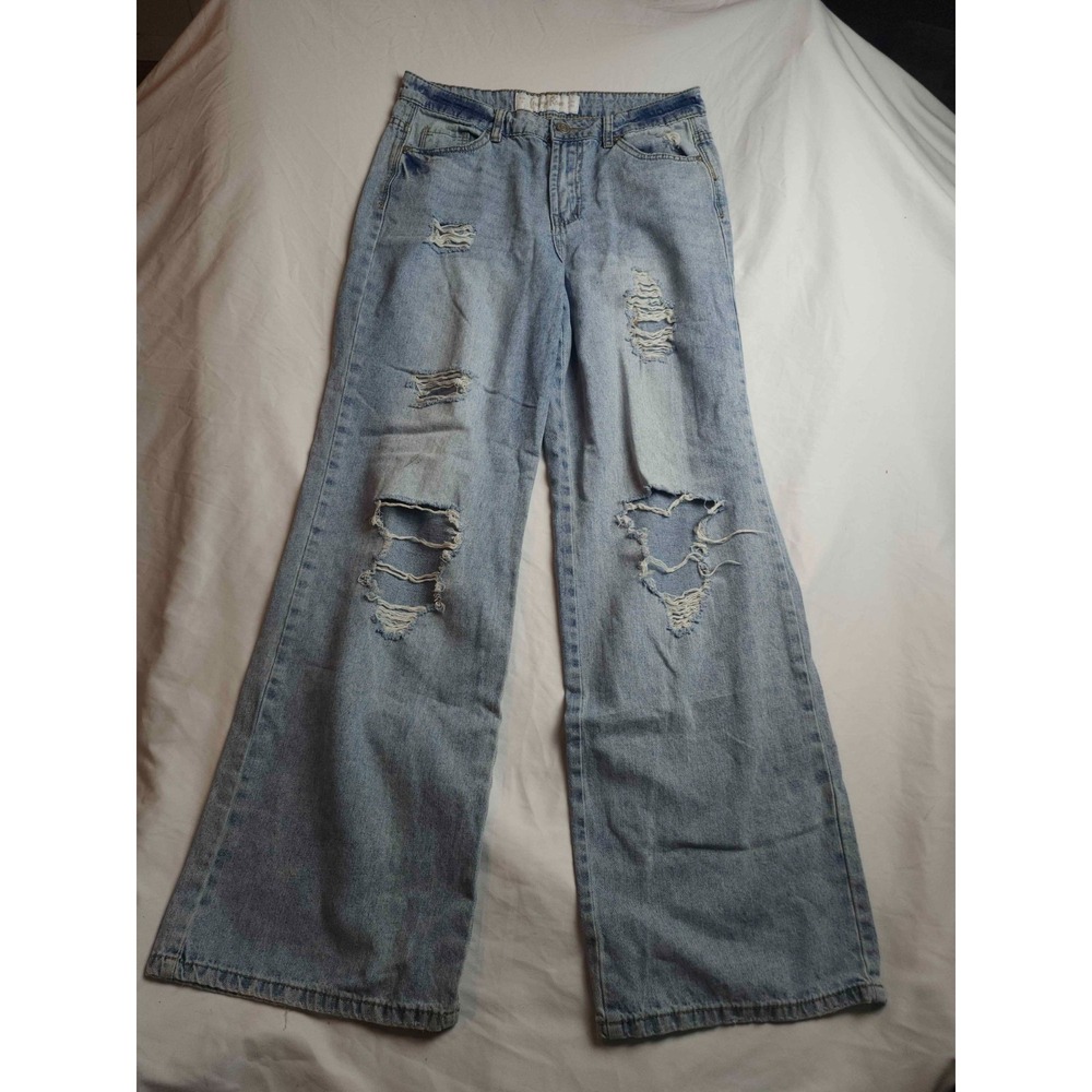 Indigo Rein Jeans Womens S W28 L32 Distressed Denim Indie Festival Streetwear